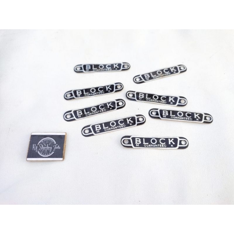 Emblem sadel BLOCK sepeda mini ontel jengki dll