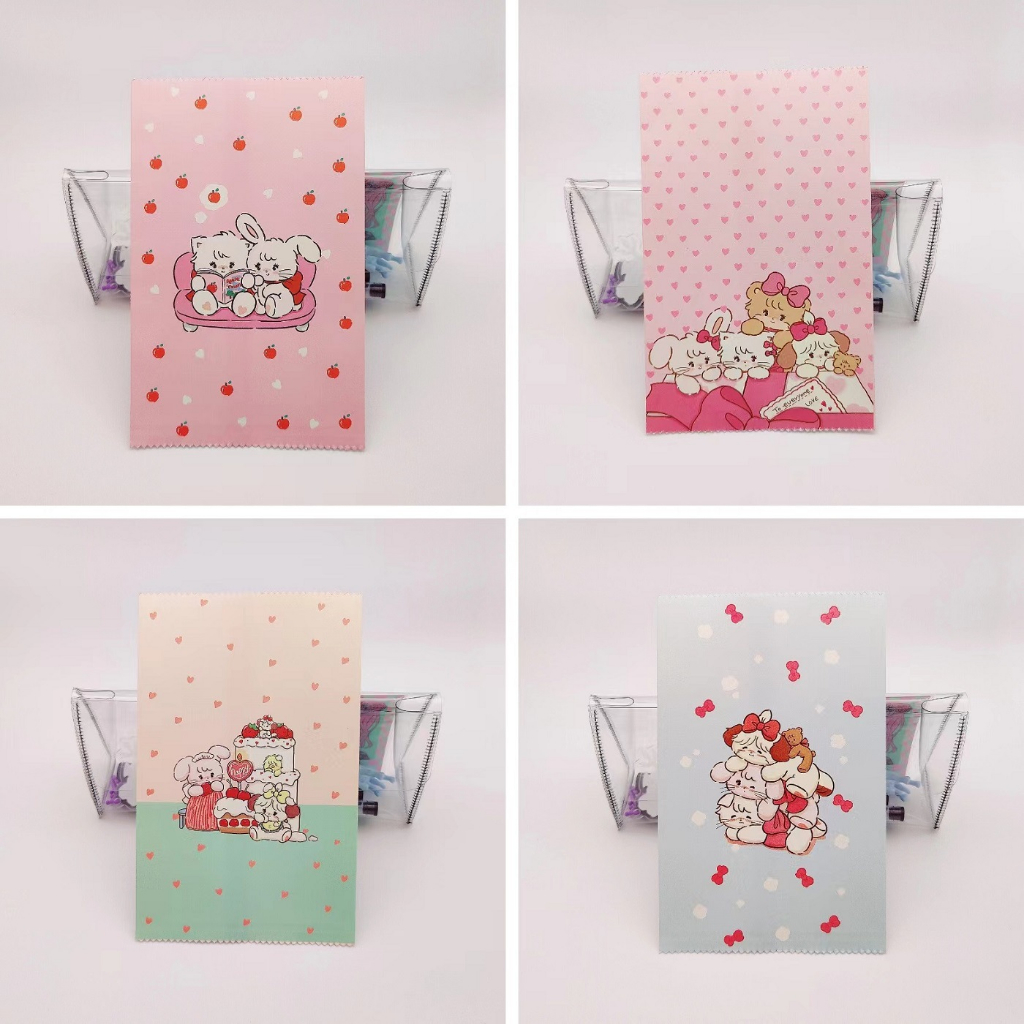 

5pcs Cute White Cat White Bunny Paper Bag / Kantong Kertas Lucu Fancy Flat Paperbag / Packing Online Shop