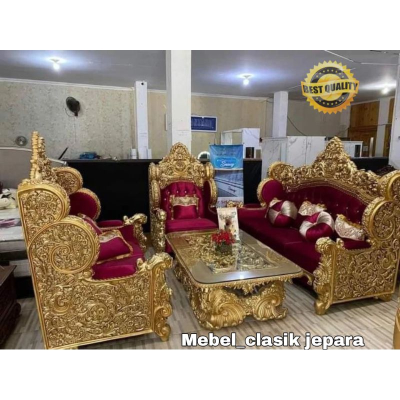 kursi tamu sultan ukir jati