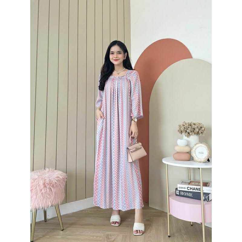 Kimi dress ori hd id daily wear / daster busui / daster panjang