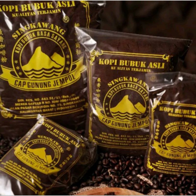 KOPI BUBUK ROBUSTA CAP GUNUNG JEMPOL ASLI SINGKAWANG