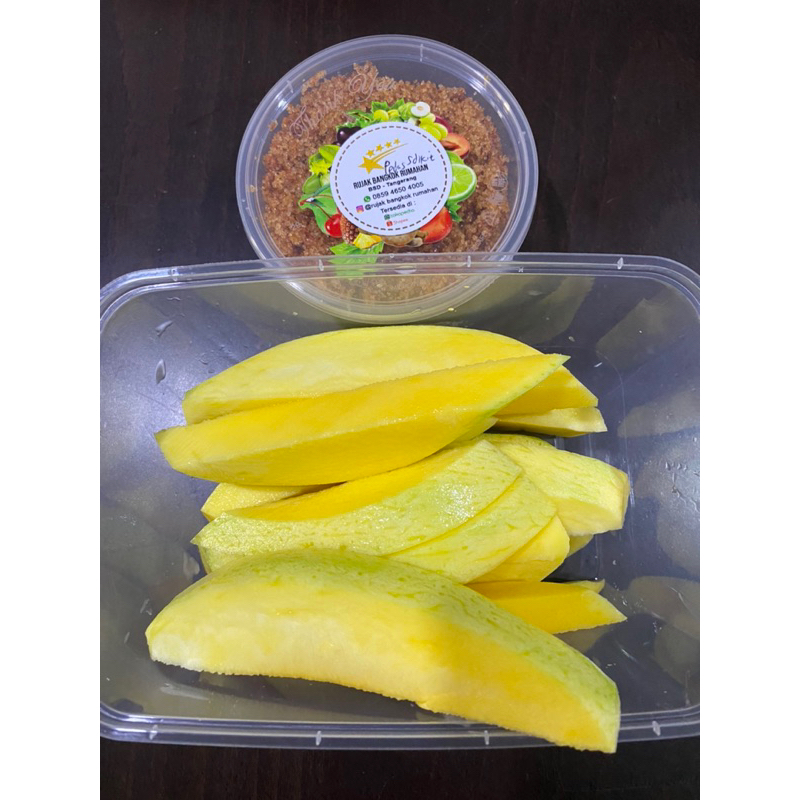 

paket rujak Mangga mengkel iris + bumbu rujak