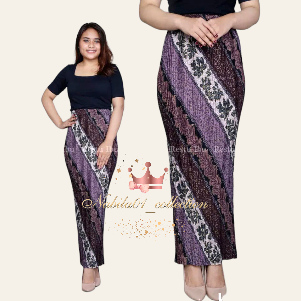 Rok Plisket batik motif terlaris / bawahan kebaya / rok batik / rok plisket batik jumbo / 30 varian