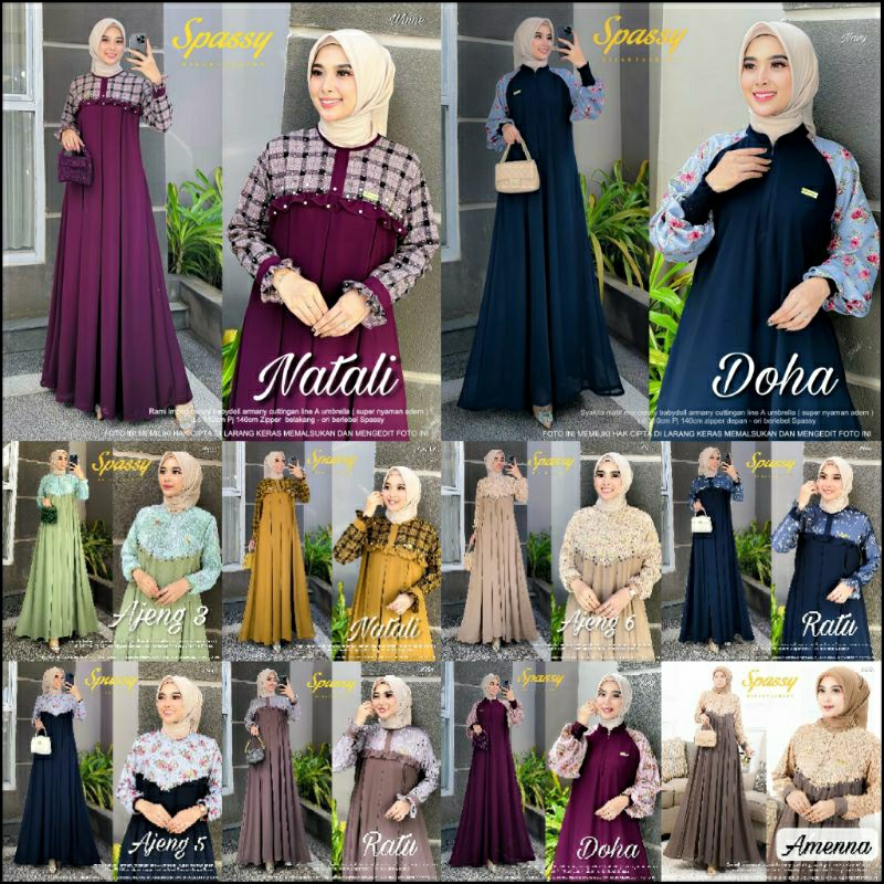 1.7 MAXY ORIGINAL BERLABEL SPASSY // DRESS MAXY KOMBINASI // RATU AJENG DOHA OLIVIA AMENNA NATALI //