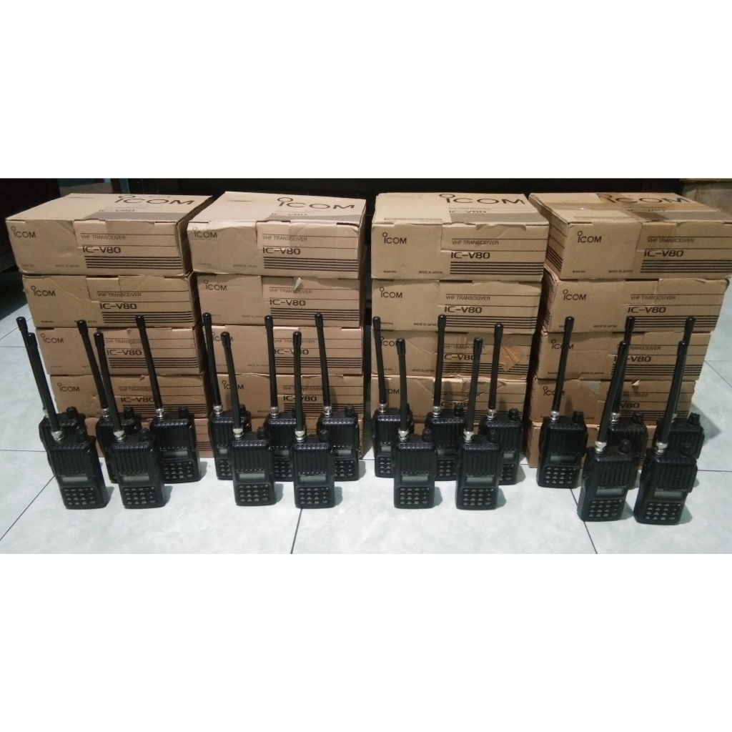 HT Icom V80 Original Japan Lengkap Dusbook Bekas