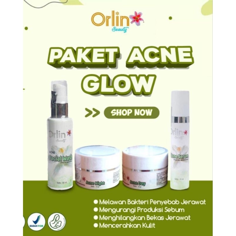 ORLIN ACNE GLOWING / PAKET ACNE ORLIN BEAUTY SKINCARE