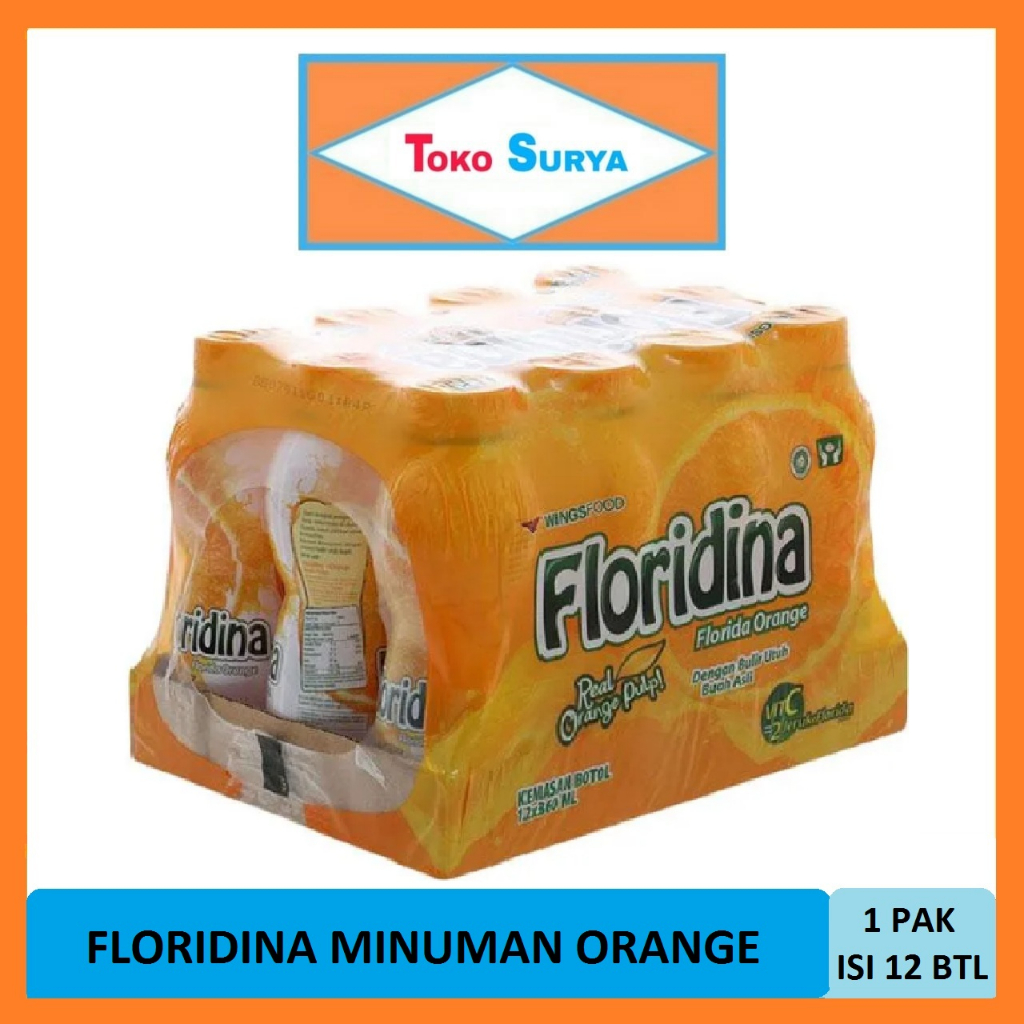 

Floridina Folorida Orange With Real Orange Pulp Rasa Jeruk Per Lusin 12 Botol x 350 Ml