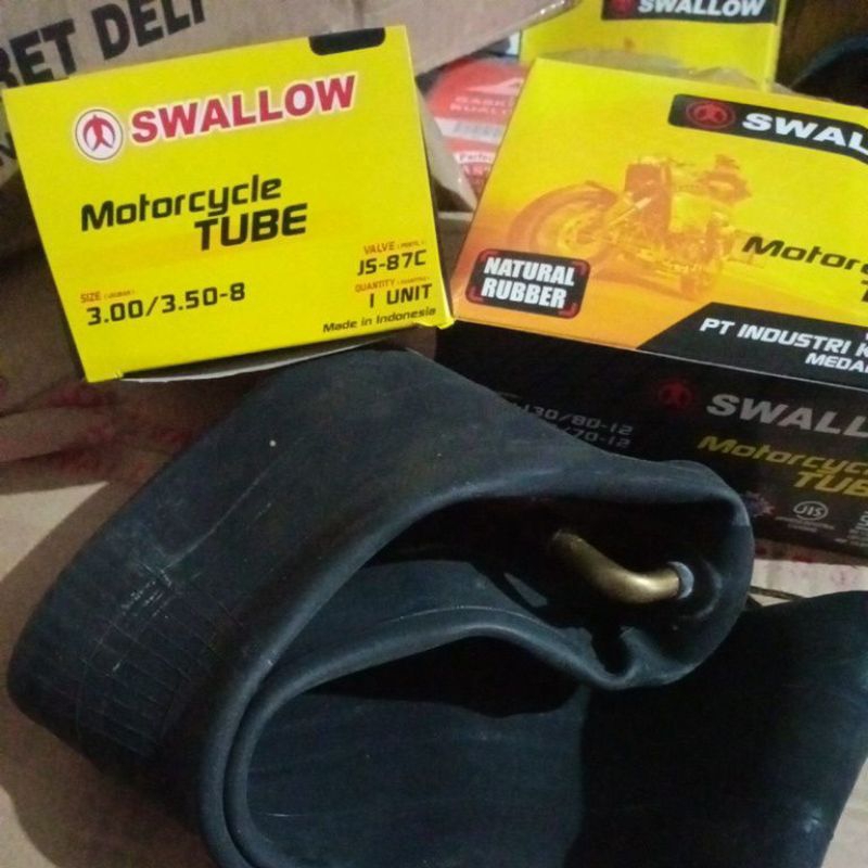 Ban Dalam Motor Ring 8 SWALLOW TUBE 3.00/3.50-8 300 350-8 For All Vespa Vbb V Super Scooter Sepeda L