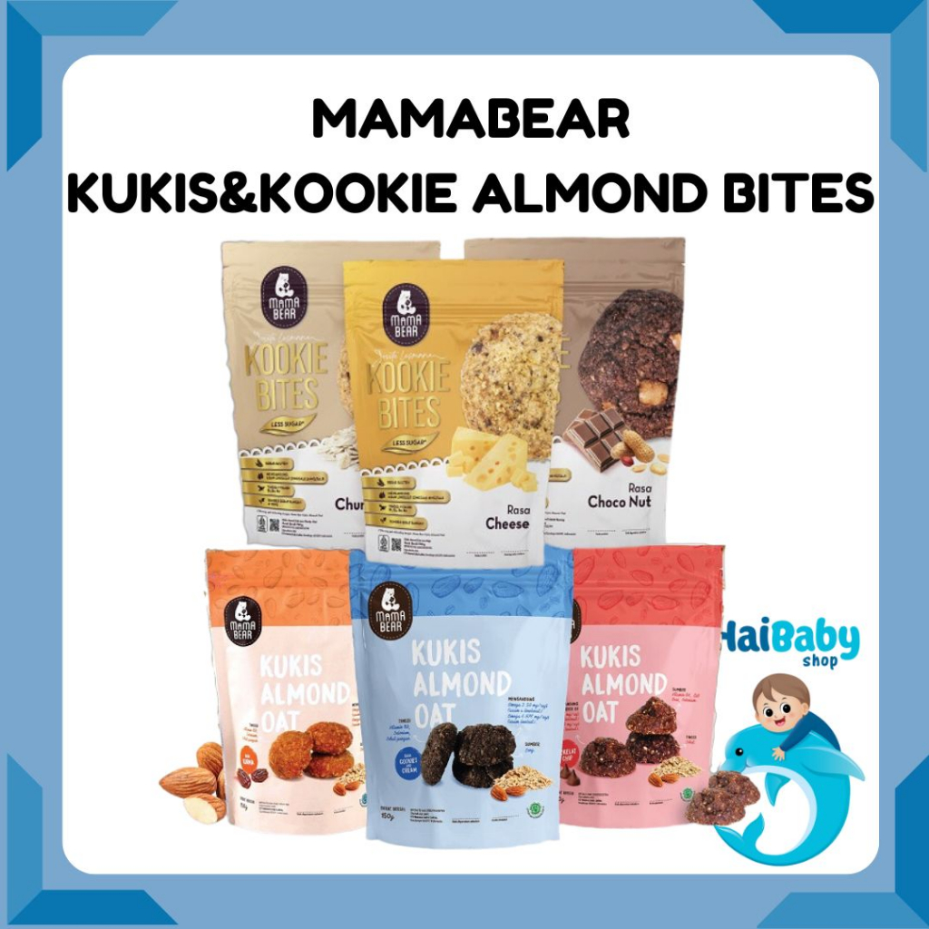 Mama Bear Kukis Almond Oat & Kookie Almond Bites - Kukis Pelancar Asi