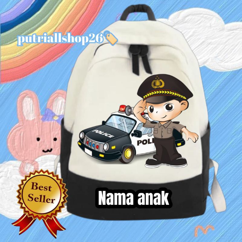 TAS RANSEL ANAK MOTIF POLISI