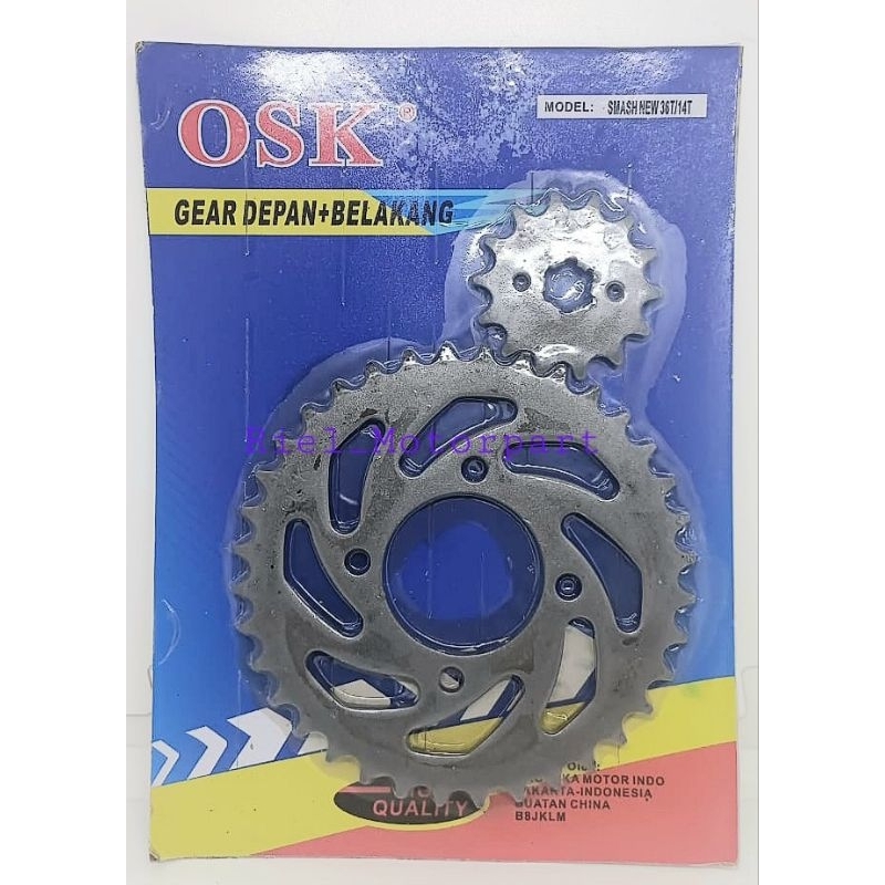 Gear Set (OSK) SMASH 2006 New / SMASH OLD 36T gir set girset motor