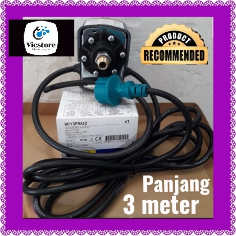 Otomatis Square D 1/4" inch original pompa air semi jet pump dp 102 m 40 meter sumur dalam 30