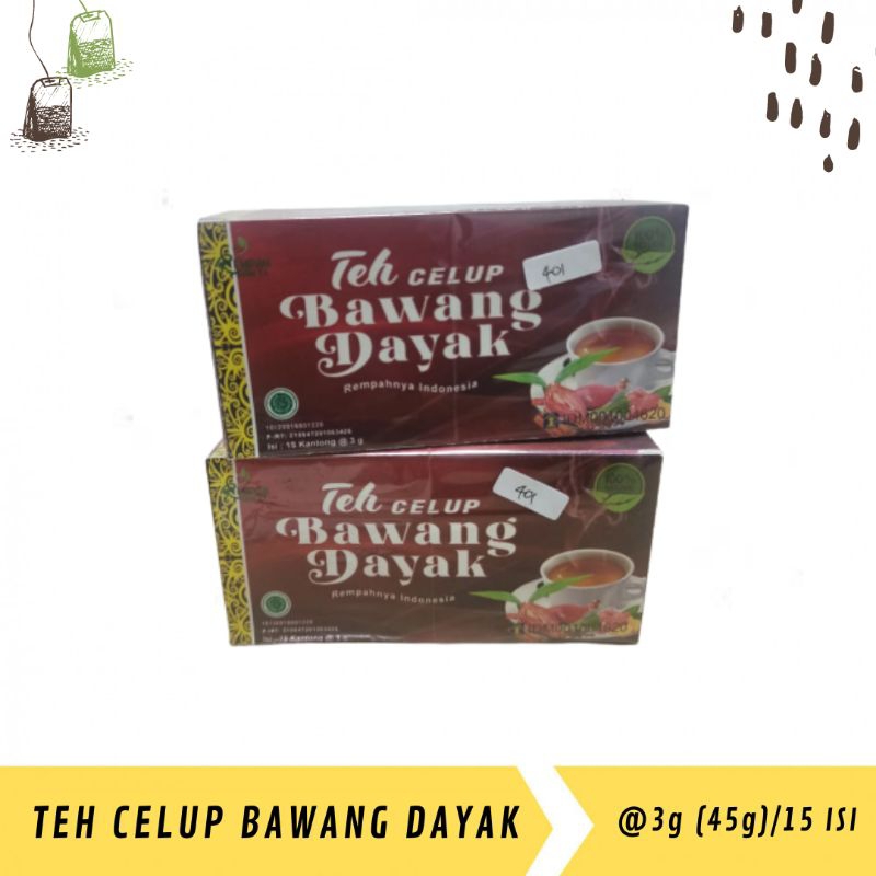 

TEH CELUP BAWANG DAYAK PREMIUM 45 GRAM TEH HERBAL