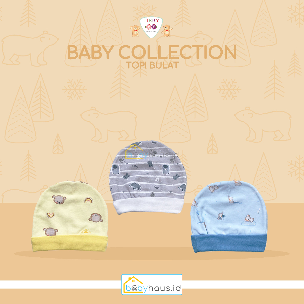 LIBBY - BABY COLLECTION TOPI BULAT/PCS RANDOM