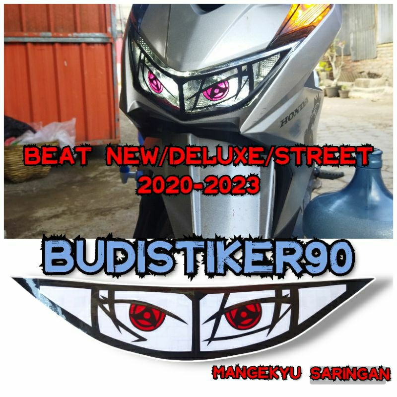Stiker lampu depan beat new/deluxe/street 2020-2023
