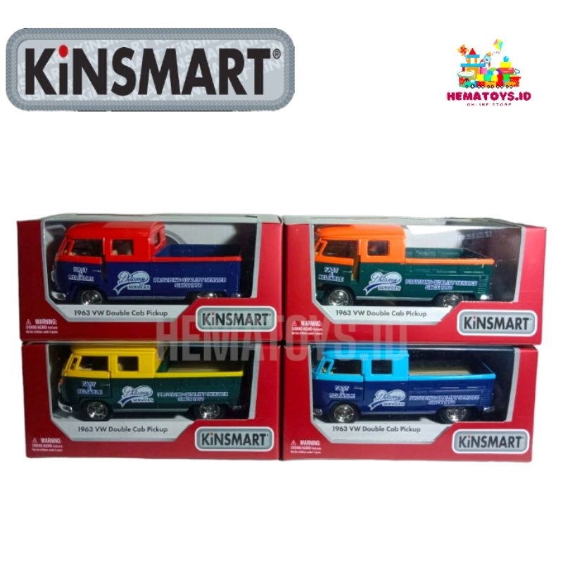Diecast 1963 PW Double Cap Pickup Kinsmart miniatur Mobil Sport