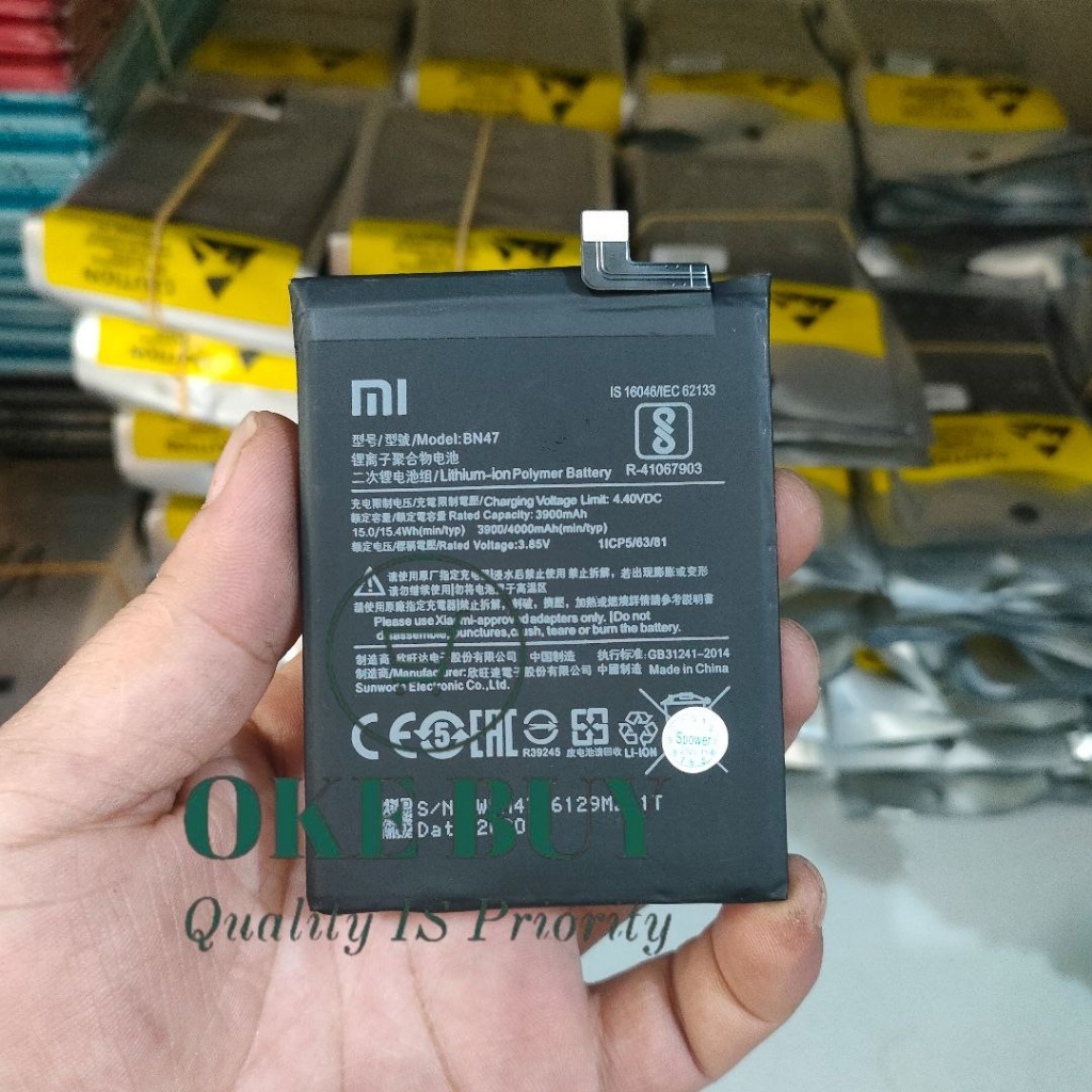 Baterai Hp Xiaomi Mi A2 Lite M1805D1SG Model BN47 Batre Batrei Battery Tanam Xiomi Mia2 Lite BN 47