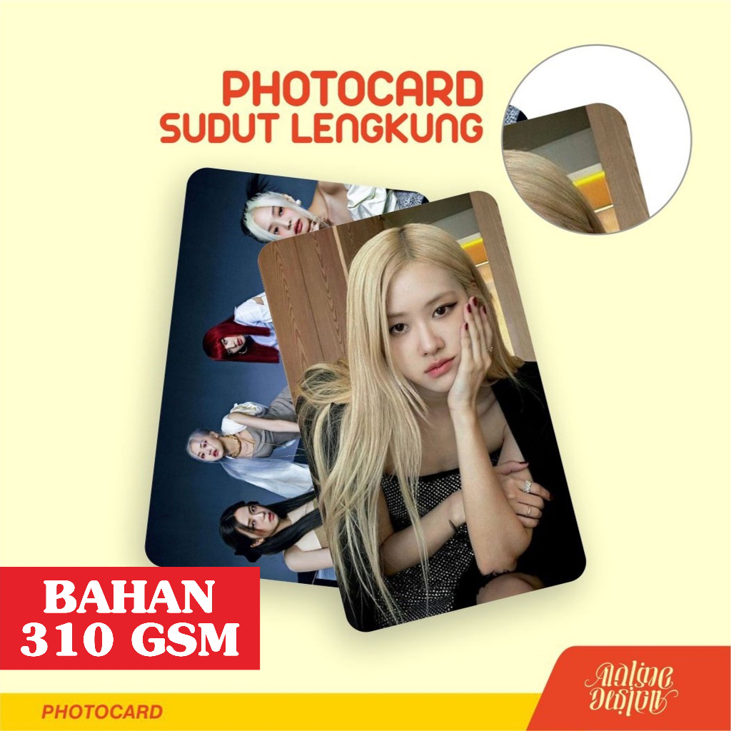 isi 25pcs cetak foto photocard photo sudut lengkung round rounded laminasi tebal kertas 310gsm