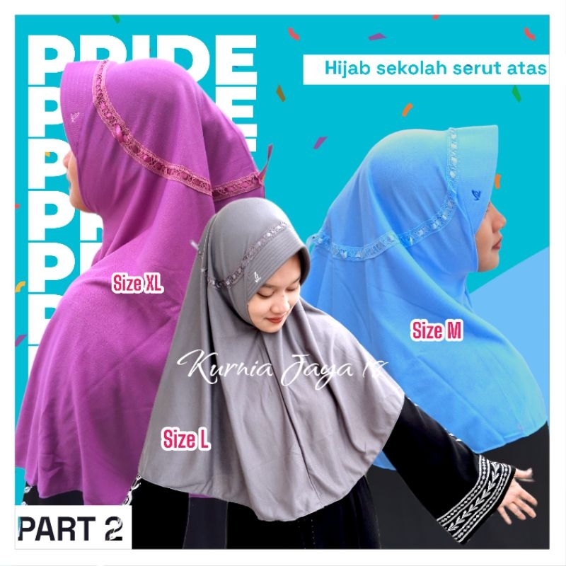 [Part 2] Jilbab Sekolah rabbani kw SD SMP SMA Hijab Hemi Serut Adiba Pita atas Hemy