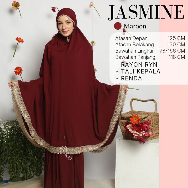 Mukena Jasmine RYN Mukena Renda Polos Jumbo