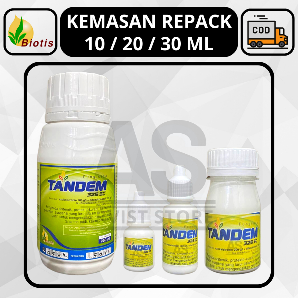 Harapan Tani - Fungisida TANDEM 325 SC Kemasan Repack 10 / 20 / 30 ml Bahan Aktif Azoksistrobin 200
