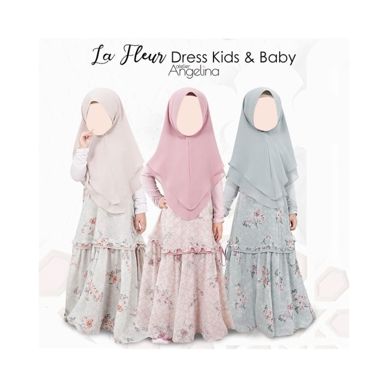 Atelier Angelina La Fleur Dress & Khimar Anak
