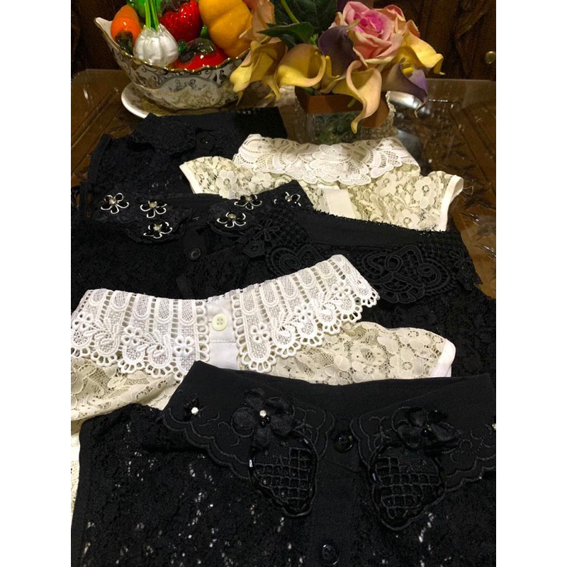 Kerah Baju Wanita Instan Fashion Korean Fake Collar Kerah Palsu Import