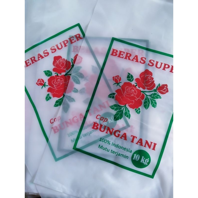 Sablon Plastik Beras 10Kg Costum Free desain