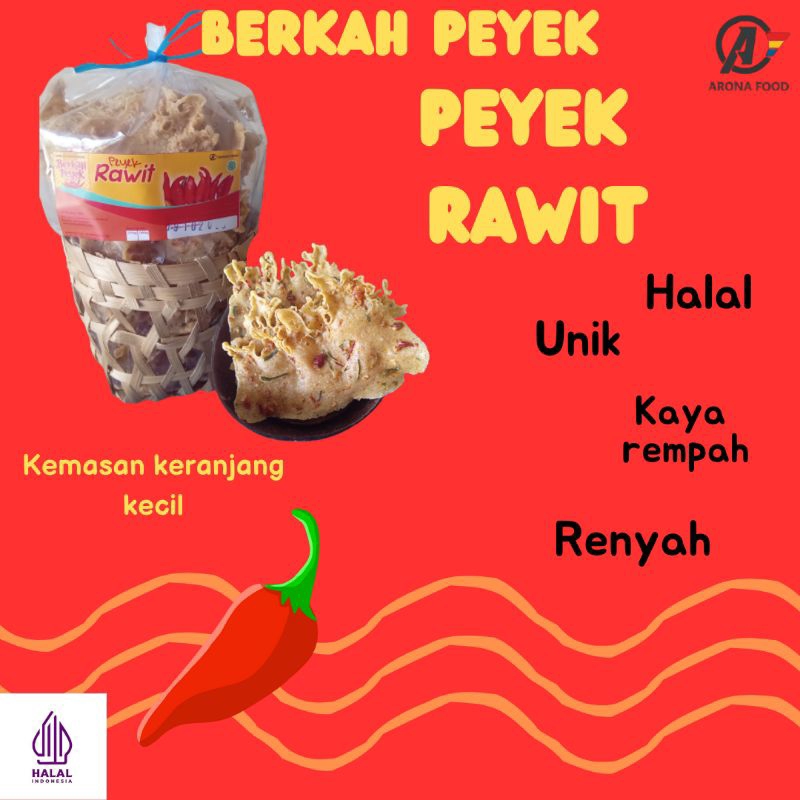 

ARONA FOOD PEYEK LOMBOK RAWIT KERANJANG 250g