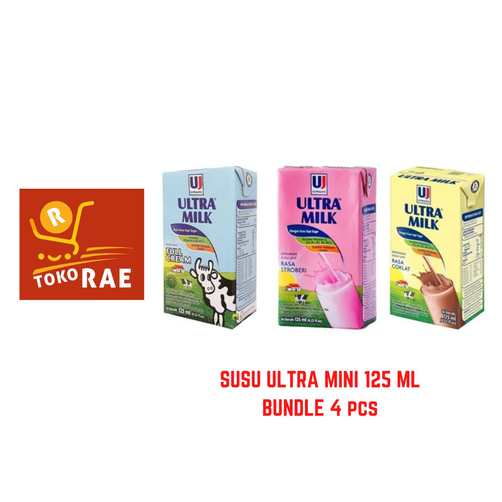 

Susu Ultra 125ML bundle 4pcs / coklat / strawberry / fullcream