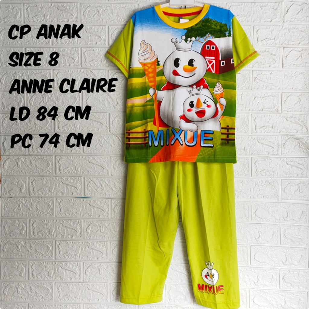 Setelan Anak One Set Babydoll / Baju Tidur Babydoll Anak Celana Panjang Lengan Pendek CP Anak  Size 
