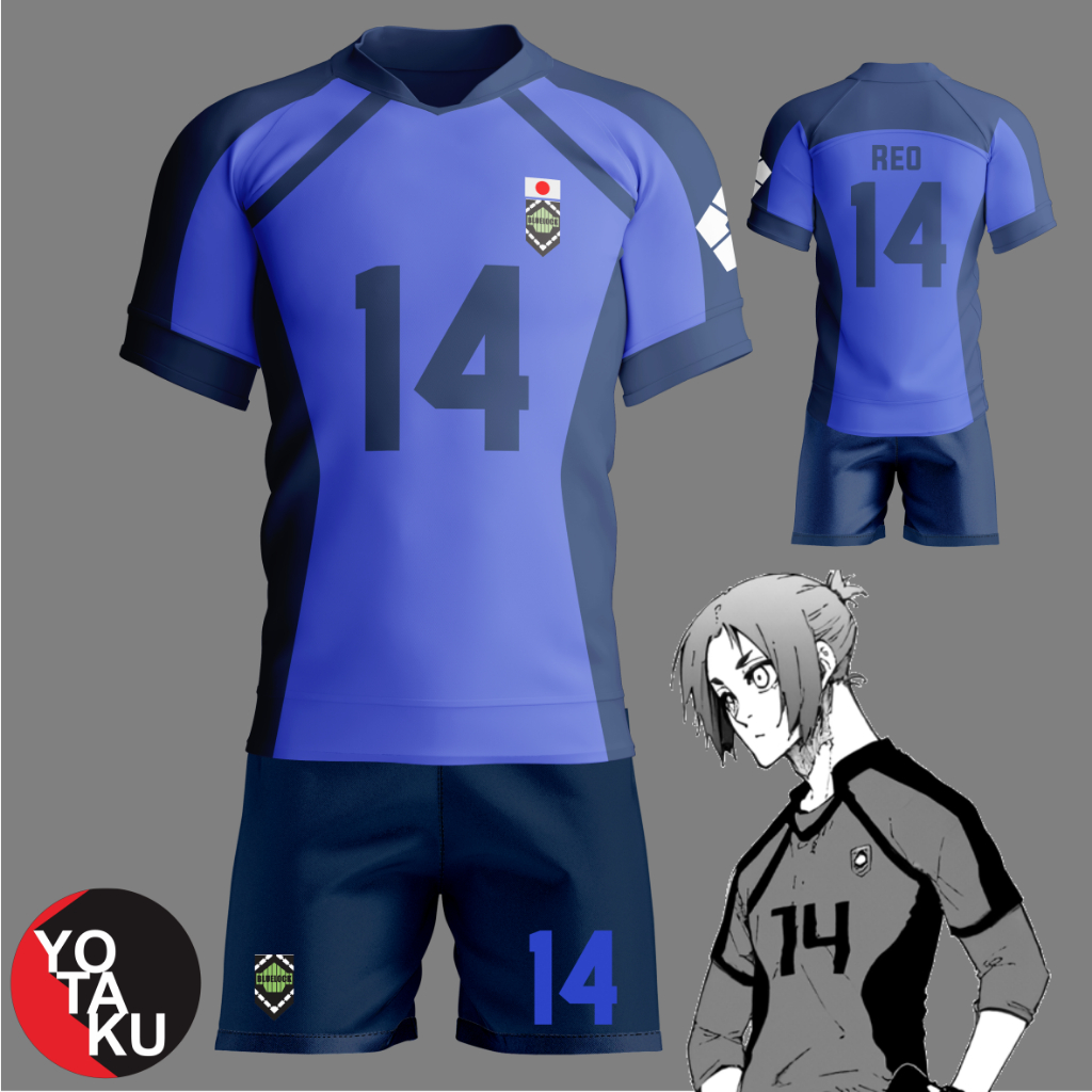 Jersey Anime Cosplay Blue Lock Reo Mikage Team Eleven Team 11 Full Set YOTAKUSHOP