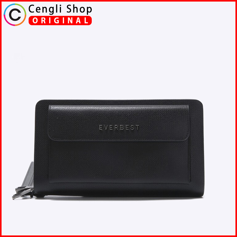 EM01 EVERBEST CLUTCH BAG ORIGINAL/TAS KECIL PRIA EVERBEST KULIT ASLI ORI