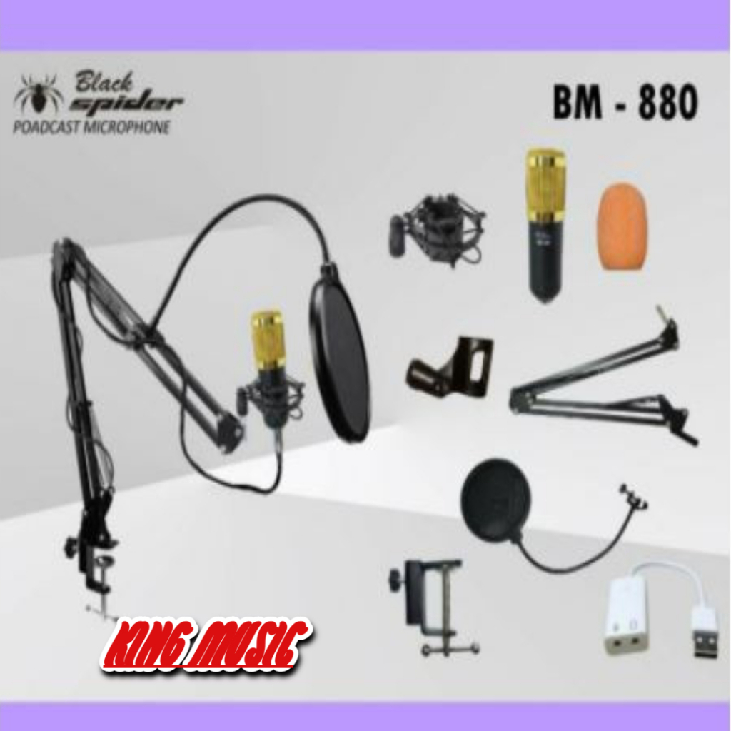 Mic kabel studio condenser Blackspider bm880 bm 880 professional