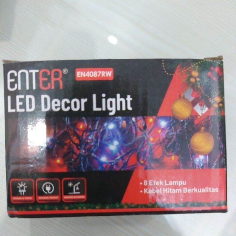 Lampu Led Tumbler Merah Putih / LAMPU NATAL MERAH PUTIH / Lampu Hias / Lampu Natal / Lampu Agustusan