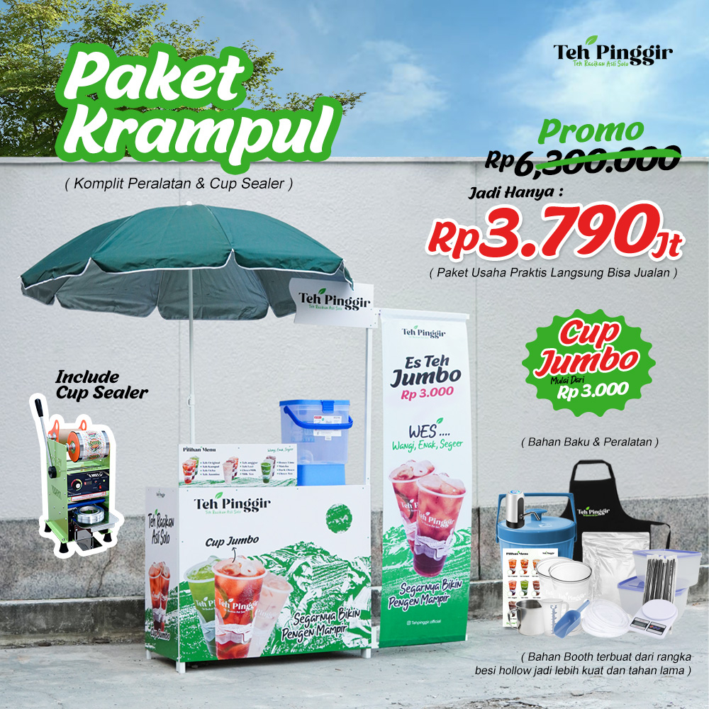 

Paket Usaha Es Teh Krampul - Komplit Peralatan dan Cup Sealer