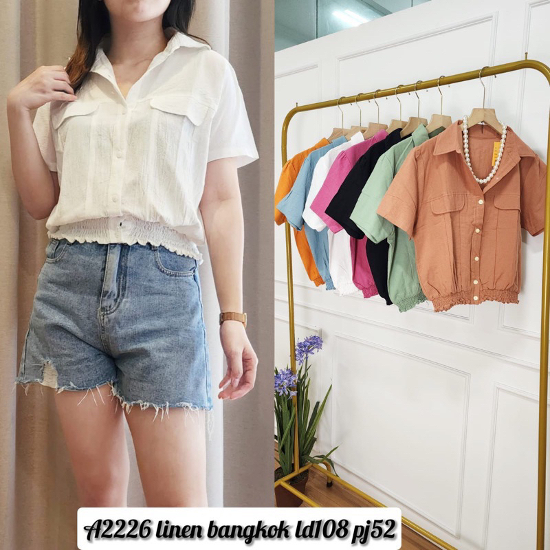 Foria A2226 top atasan wanita linen