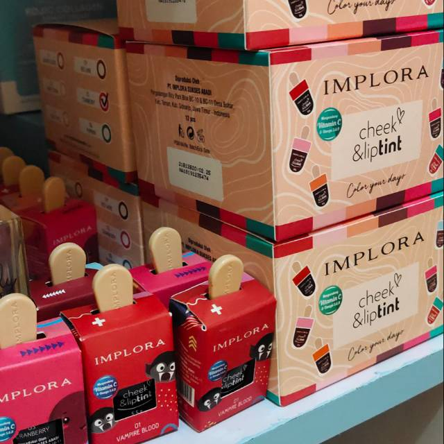 Liptint implora bentuk eskrim  lusinan 1 box isi 12pcs