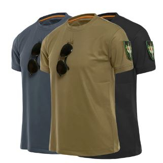 Kaos Polos Militer - Baju Pria Army - Kaos Lengan Pendek Pria Tactical - Hitam