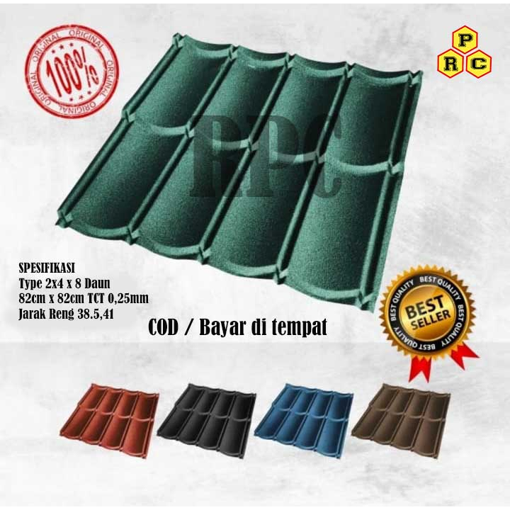 GENTENG METAL PASIR BERKUALITAS GENTENG METAL MINIMALIS TIPE 2X4 ORIGINAL