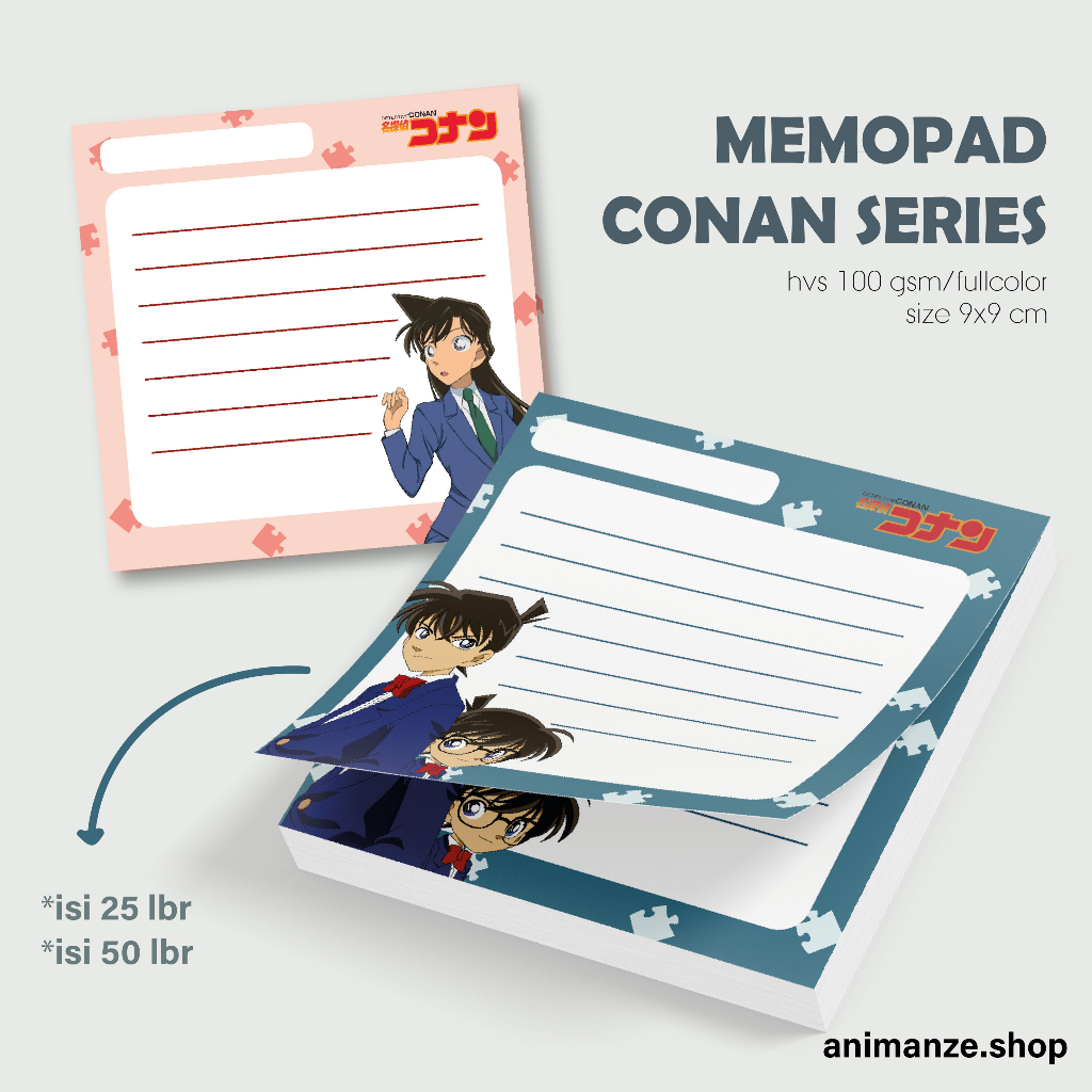 

KERTAS TULIS/PLANNER - MEMOPAD 5Olembar/Conan Series