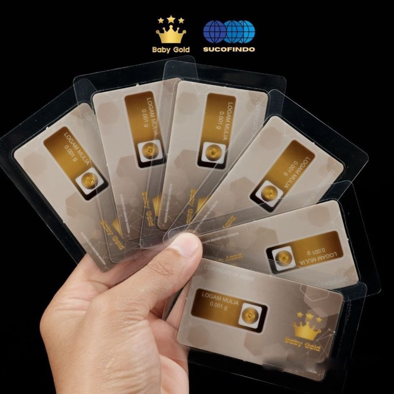 Logam Mulia 24 Karat 0.001 gram Babygold Mini gold Minigram Emas Kecil Dealer Resmi Tasik