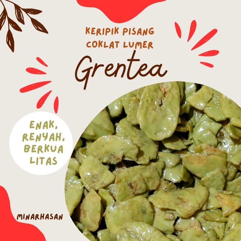 

keripik Pisang Coklat Lumer / rasa grentea. 250 g