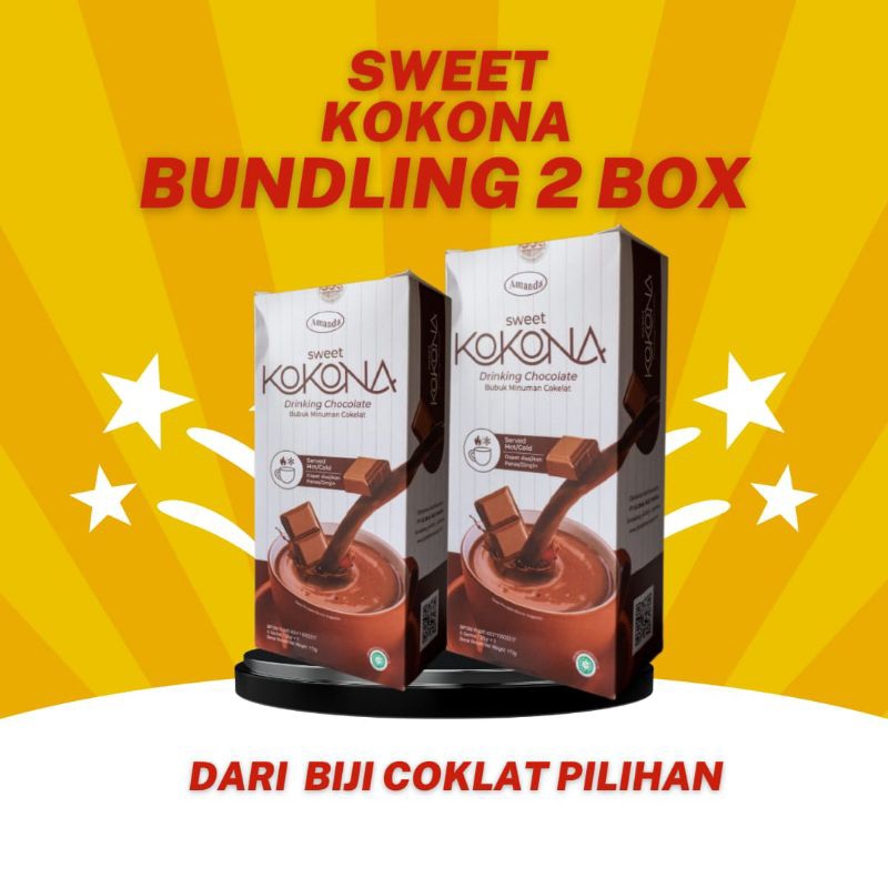 

Sweet Kokona 2 box isi 10 sachet-Minuman Coklat-Minuman Bubuk Coklat-Coklat-Rendah Gula