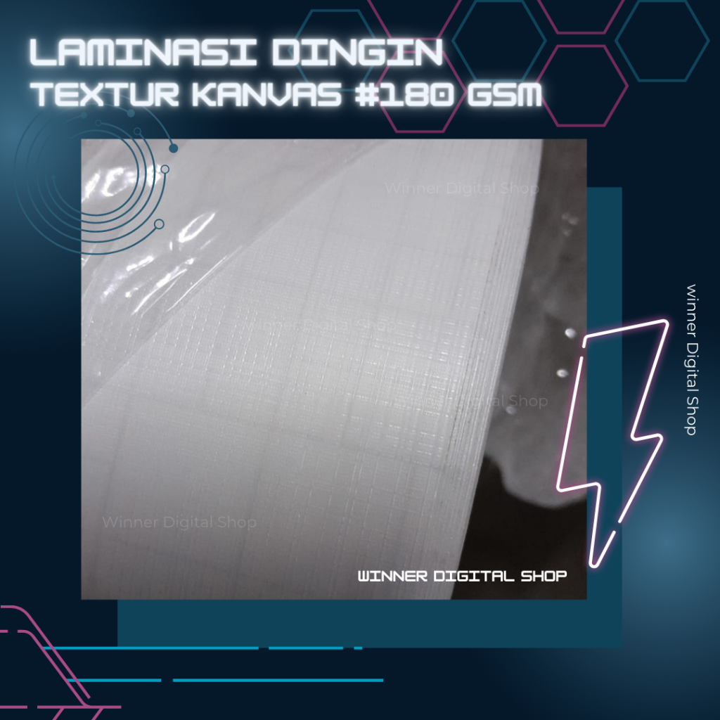 Laminasi Dingin Texture Kanvas A4 isi 10 Laminating Kanvas 180gsm