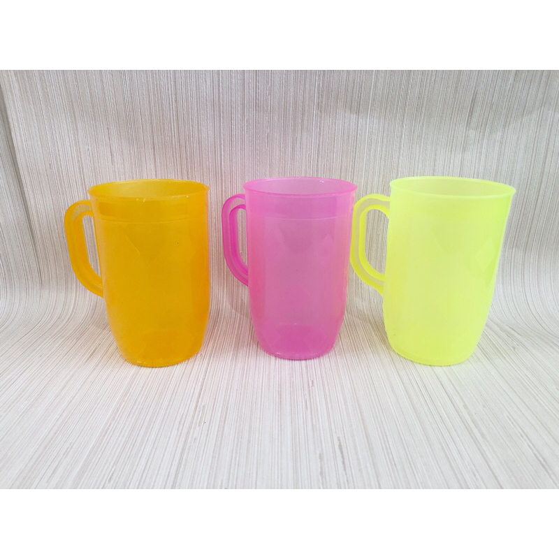 Gelas Plastik / Cangkir plastik / Gelas gagang plastik / gelas bir plastik / gelas plastik warna Mer