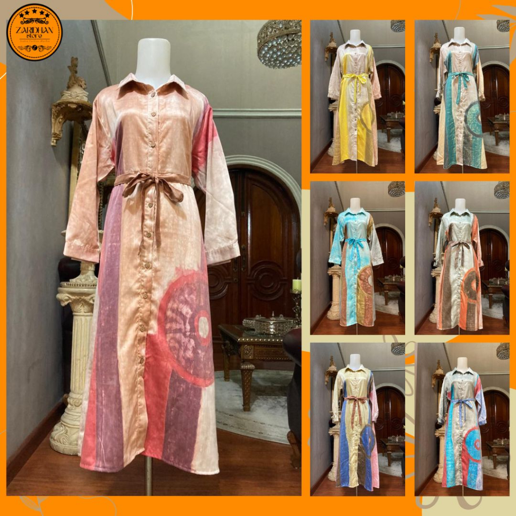 MS // Atasan Long Tunik Madeline Tie Dye Katun Silk Motif Jumputan Palembang | SENTRA FASHION MUSLIM