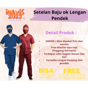 Baju ok / Baju Dinas Perawat lengan pendek