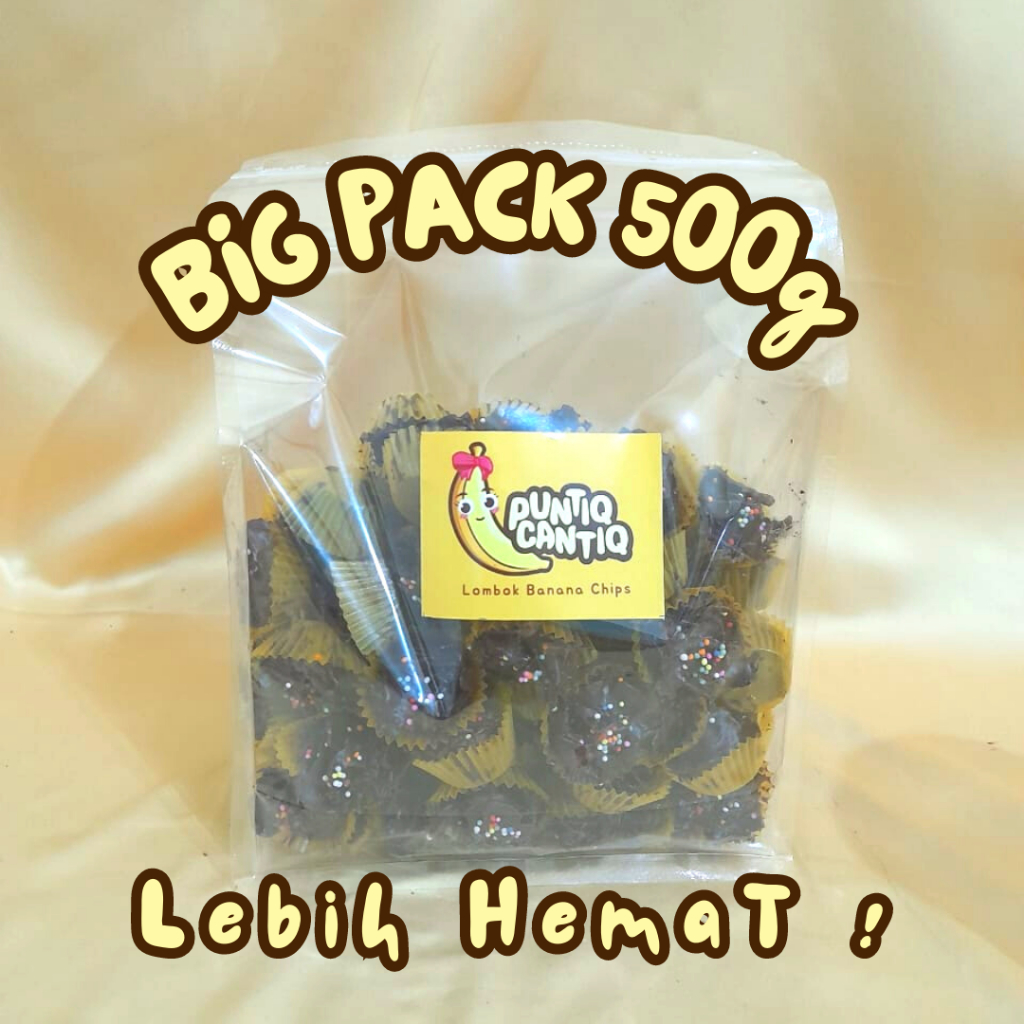 

Choco Banana Flakes toples & BIG PACK 500g | Keripik pisang coklat premium