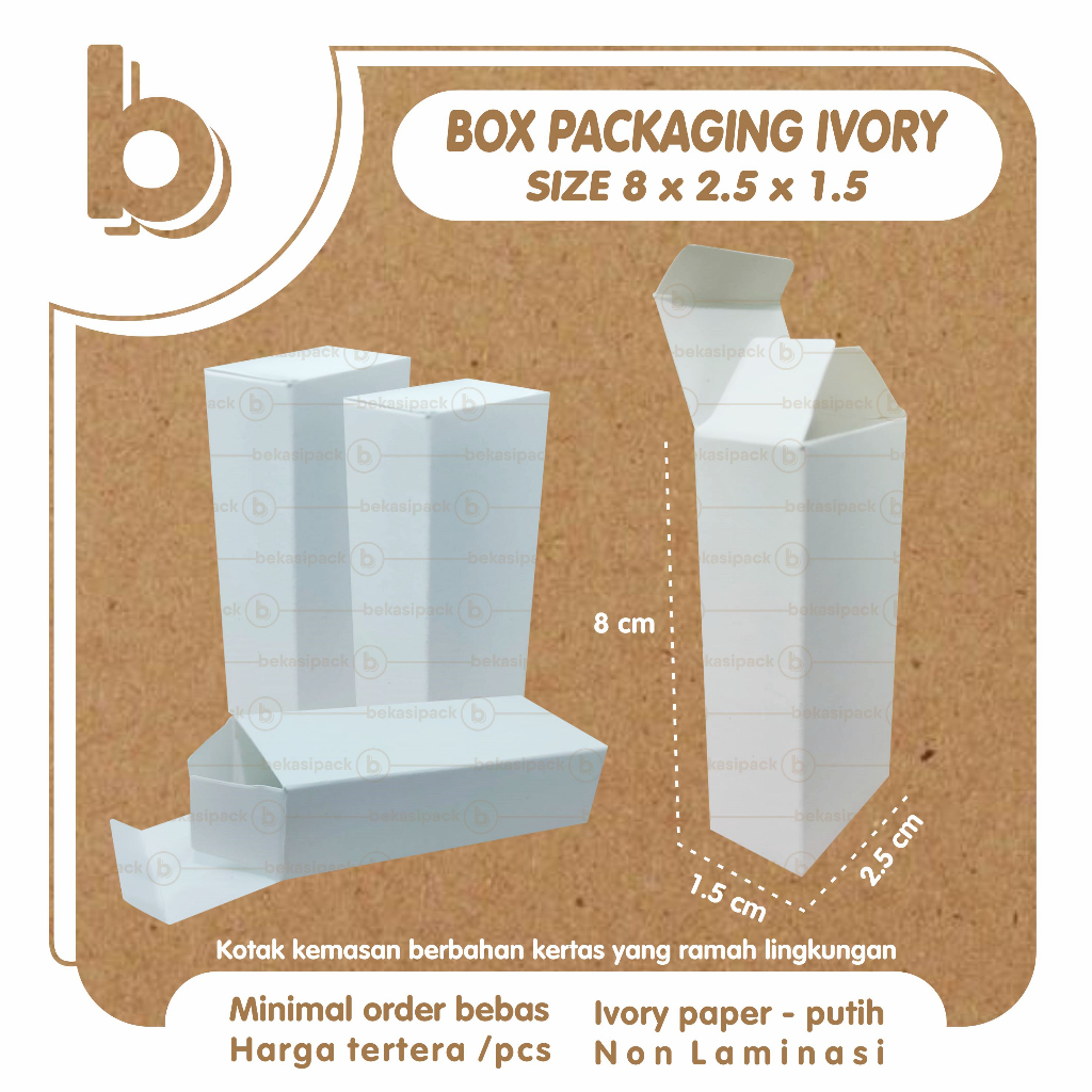 

Box Packaging Ivory Natural 8x2.5x1.5 I BPIN00425